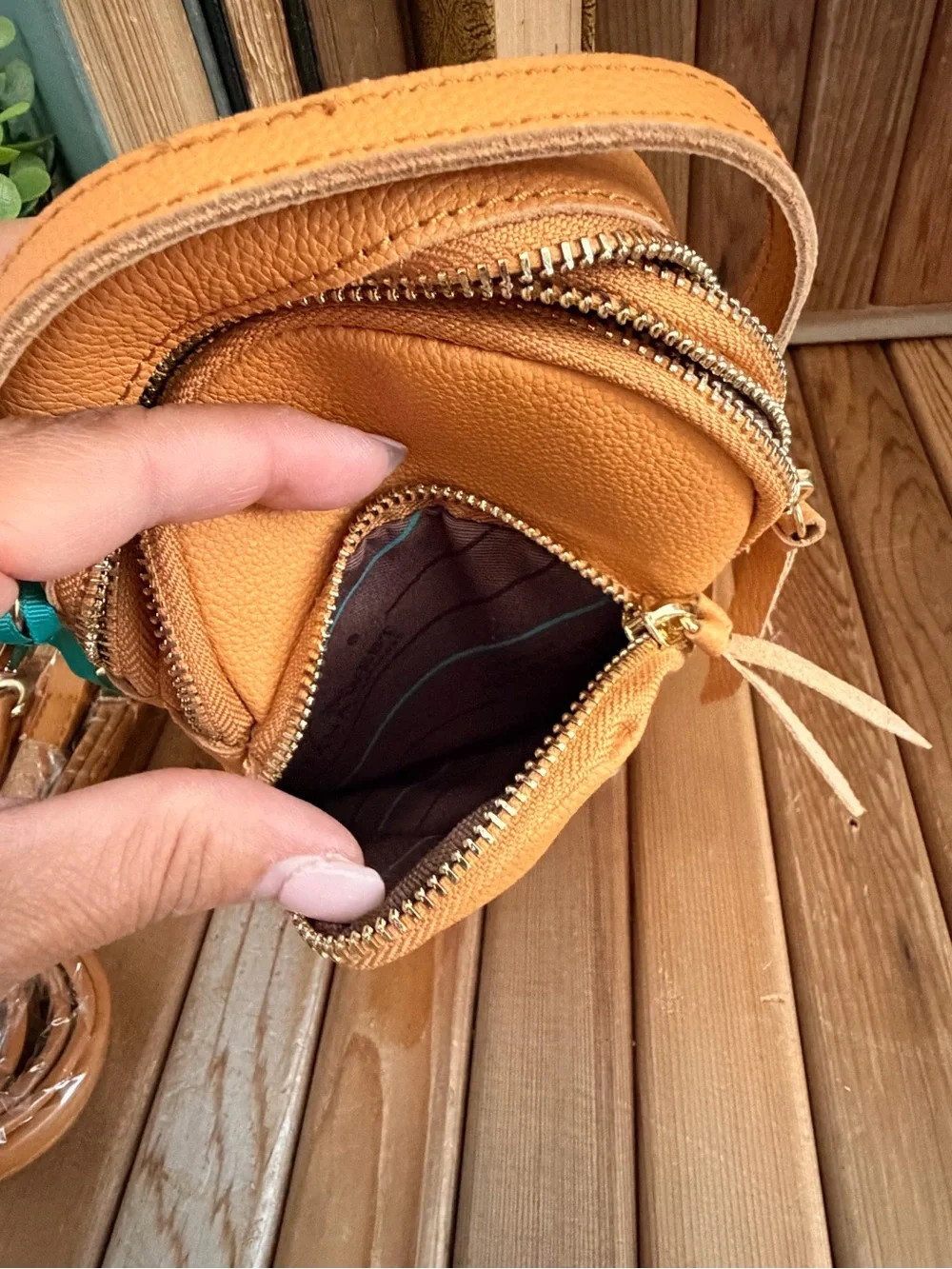 Mountain West Mini Backpack, Convertible Crossbody and Belt Bag in Golden Brown